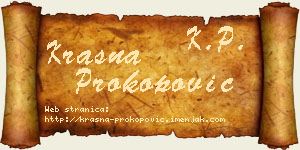Krasna Prokopović vizit kartica
